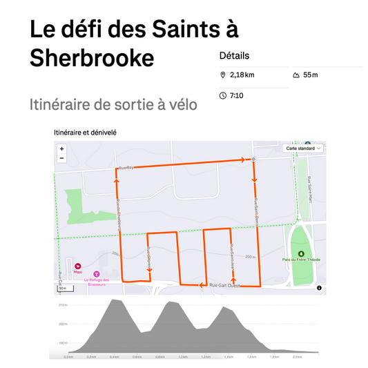 Le défi des Saints à Sherbrooke